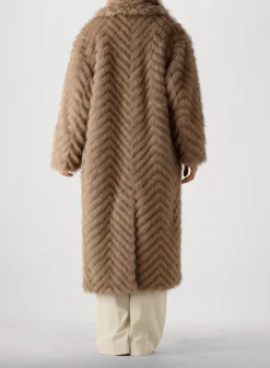 STAND STUDIO faux fur jas wynther coat beige Sale