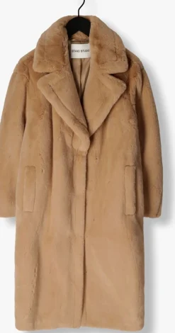 STAND STUDIO faux fur jas maria coat soft beige Discount