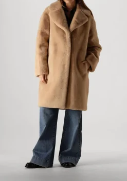 STAND STUDIO faux fur jas camille cocoon coat beige Hot