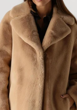 STAND STUDIO faux fur jas camille cocoon coat beige Hot