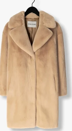 STAND STUDIO faux fur jas camille cocoon coat beige Hot