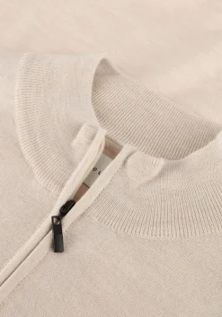 STEFANO LAURAN trui half zip anders beige