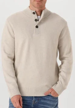 STEFANO LAURAN trui half zip l beige Discount