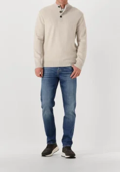 STEFANO LAURAN trui half zip l beige Discount