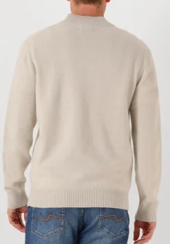 STEFANO LAURAN trui half zip l beige Discount