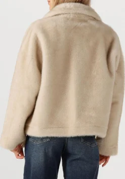 STUDIO AR faux fur jas faje beige Outlet