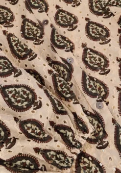 SUMMUM blouses longsleeve blouse print brodery beige Discount