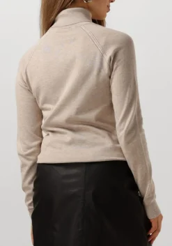 SUMMUM coltrui turtle neck sweater soft viscose polyamide knit beige New