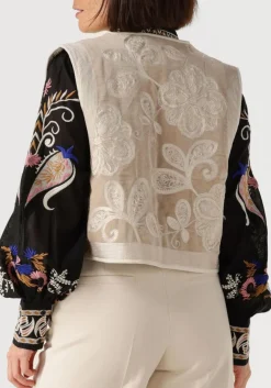 SUMMUM gilet gilet embroisered beige New
