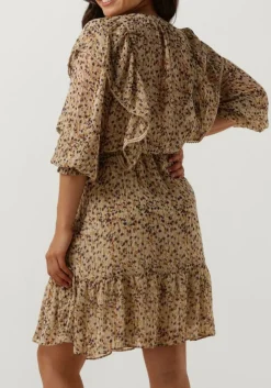 SUMMUM mini jurk dress confetti spot print beige