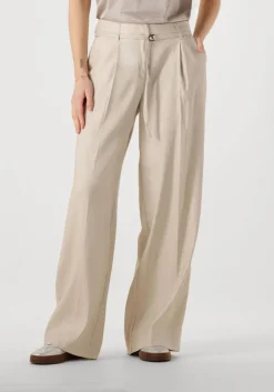 SUMMUM pantalon trousers wide linen blend twill beige Outlet