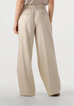 SUMMUM pantalon trousers wide linen blend twill beige Outlet