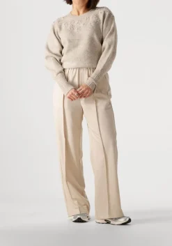 SUMMUM pantalon trousers wide viscose blend stretch beige Best