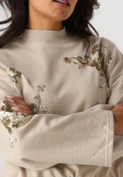 SUMMUM trui croped embellished beige Sale