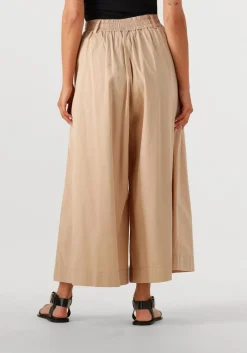 SUMMUM wijde broek culotte lt wt stretch poplin beige Hot