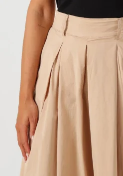 SUMMUM wijde broek culotte lt wt stretch poplin beige Hot