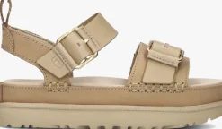 UGG platte sandalen w goldenstar villa beige Discount