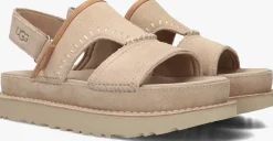 UGG platte sandalen w goldenstar regenerate beige