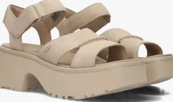 UGG sandalen met hak w new heights ankle strap beige Hot