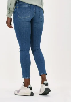 7 FOR ALL MANKIND e skinny jeans hw skinny crop blauw Outlet
