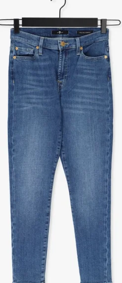 7 FOR ALL MANKIND e skinny jeans hw skinny crop blauw Outlet
