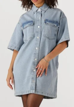 ALIX THE LABEL e mini jurk ladies woven flowy shirt dress blauw Sale