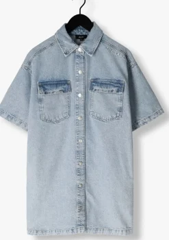 ALIX THE LABEL e mini jurk ladies woven flowy shirt dress blauw Sale