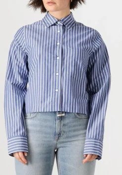 CLOSED e blouses cropped classic shirt blauw Sale