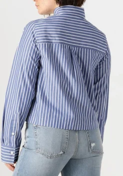 CLOSED e blouses cropped classic shirt blauw Sale