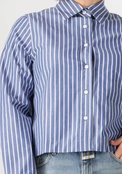 CLOSED e blouses cropped classic shirt blauw Sale