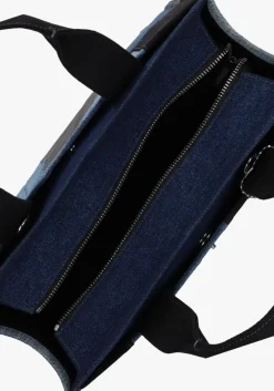 COACH e handtas patchwork denim cargo tote blauw Outlet