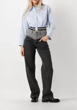 CO'COUTURE e blouses cotton crisp logo crop shirt blauw Sale