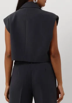 CO'COUTURE e gilet vola crop waistcoat blauw Online