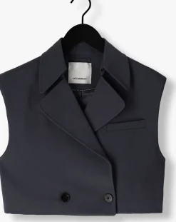 CO'COUTURE e gilet vola crop waistcoat blauw Online