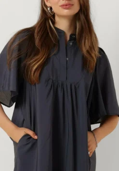 CO'COUTURE e midi jurk callum volume dress blauw Best