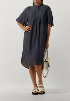 CO'COUTURE e midi jurk callum volume dress blauw Best