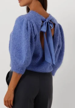 CO'COUTURE e trui coralie bow rib knit blauw Clearance