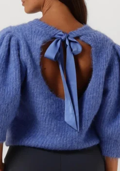 CO'COUTURE e trui coralie bow rib knit blauw Clearance