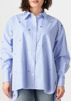 DANTE6 e blouses que oversized stripe shirt blauw Best