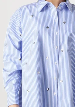 DANTE6 e blouses que oversized stripe shirt blauw Best