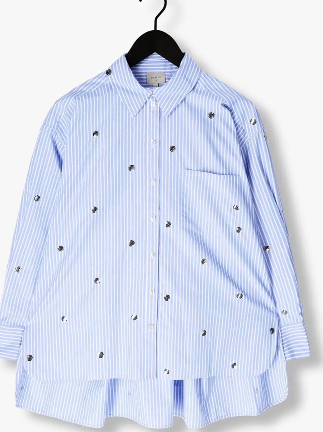 DANTE6 e blouses que oversized stripe shirt blauw Best