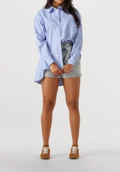 DANTE6 e blouses que oversized stripe shirt blauw Best