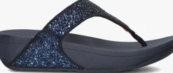 FITFLOP e teenslippers lulu glitter toe-post blauw Clearance