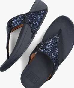 FITFLOP e teenslippers lulu glitter toe-post blauw Clearance