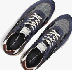 FLORIS VAN BOMMEL e lage sneakers sfm-10154 de treener blauw Clearance