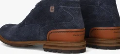 FLORIS VAN BOMMEL e veterschoenen sfm-50159 crepi blauw