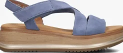 GABOR e platte sandalen 746 blauw Outlet