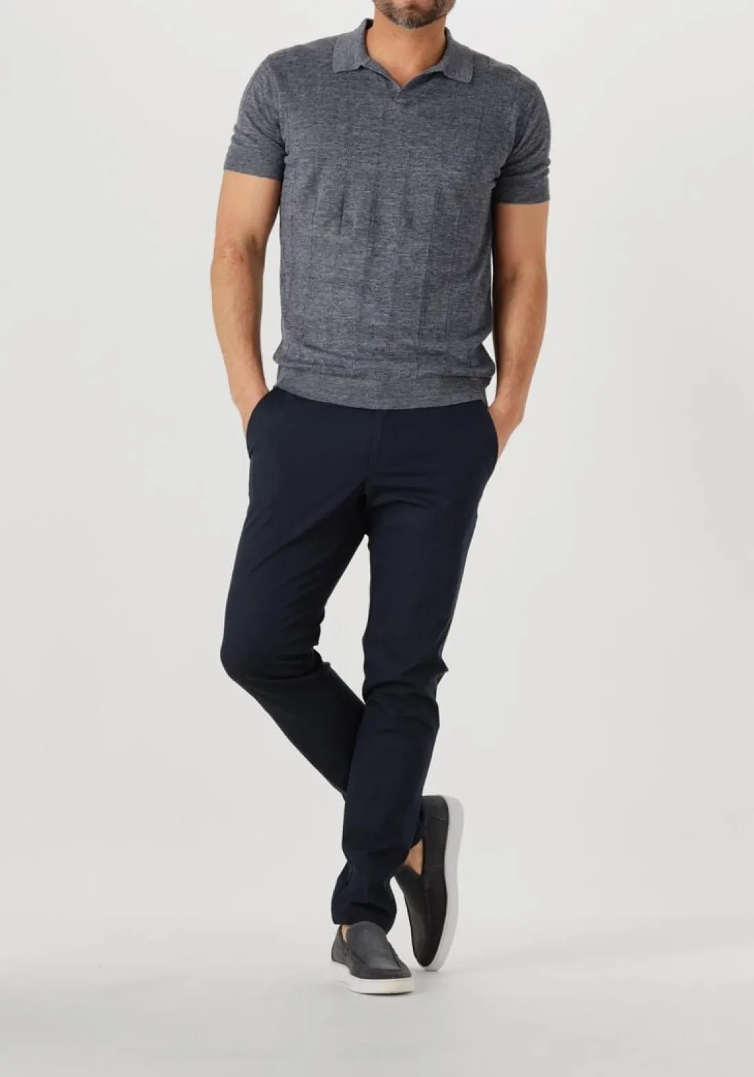 GENTILUOMO e polo polo no button ss k2020-275 blauw Outlet