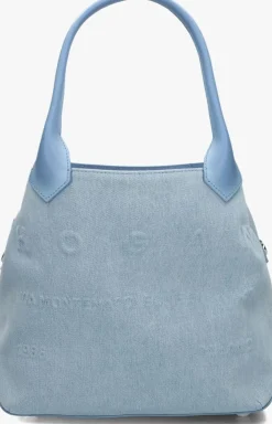 HOGAN e handtas script media embossed blauw Sale