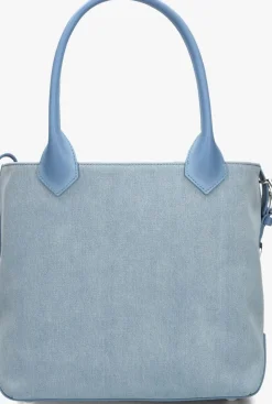 HOGAN e handtas script media embossed blauw Sale